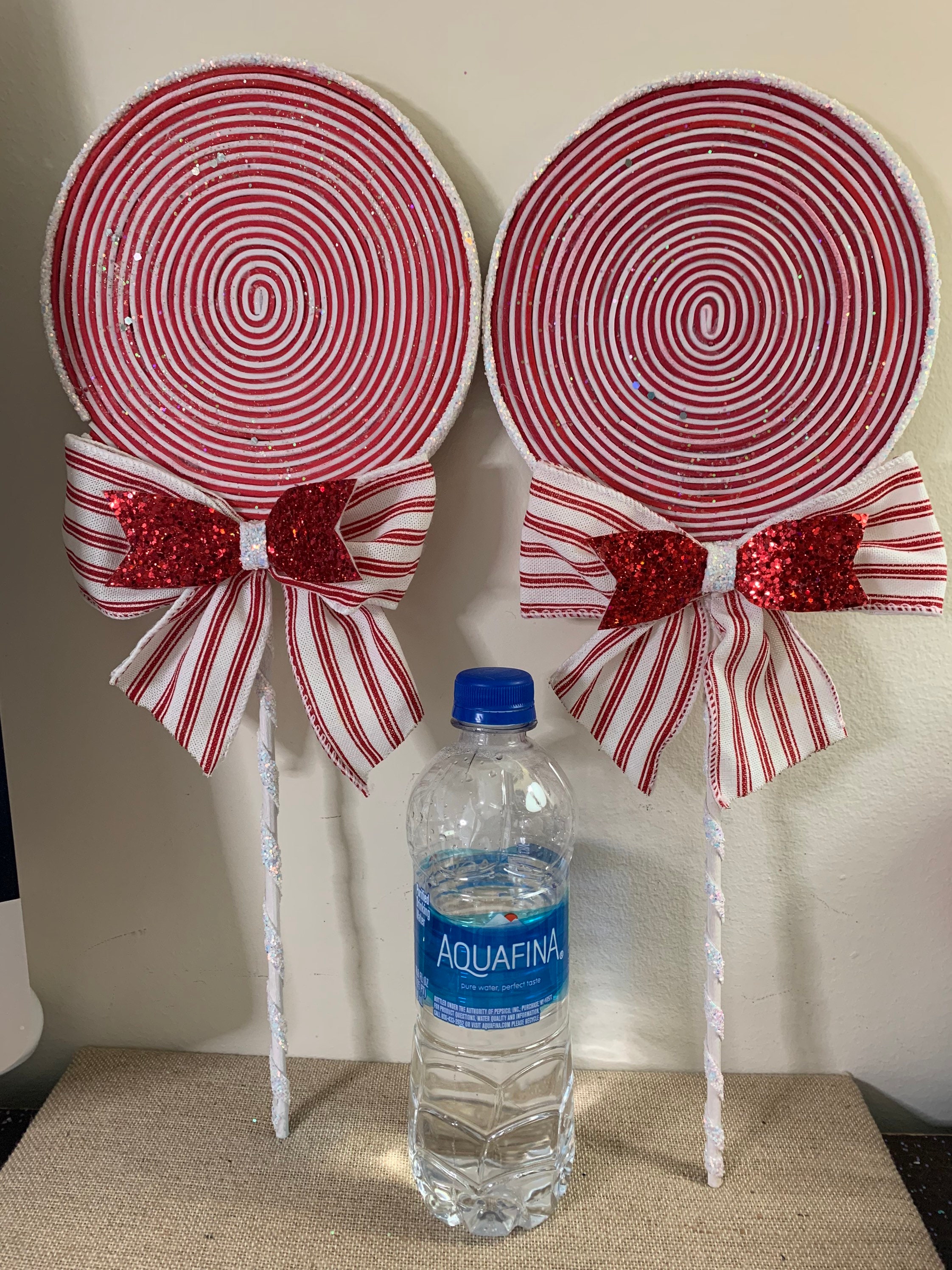 Large faux lollipop party decor