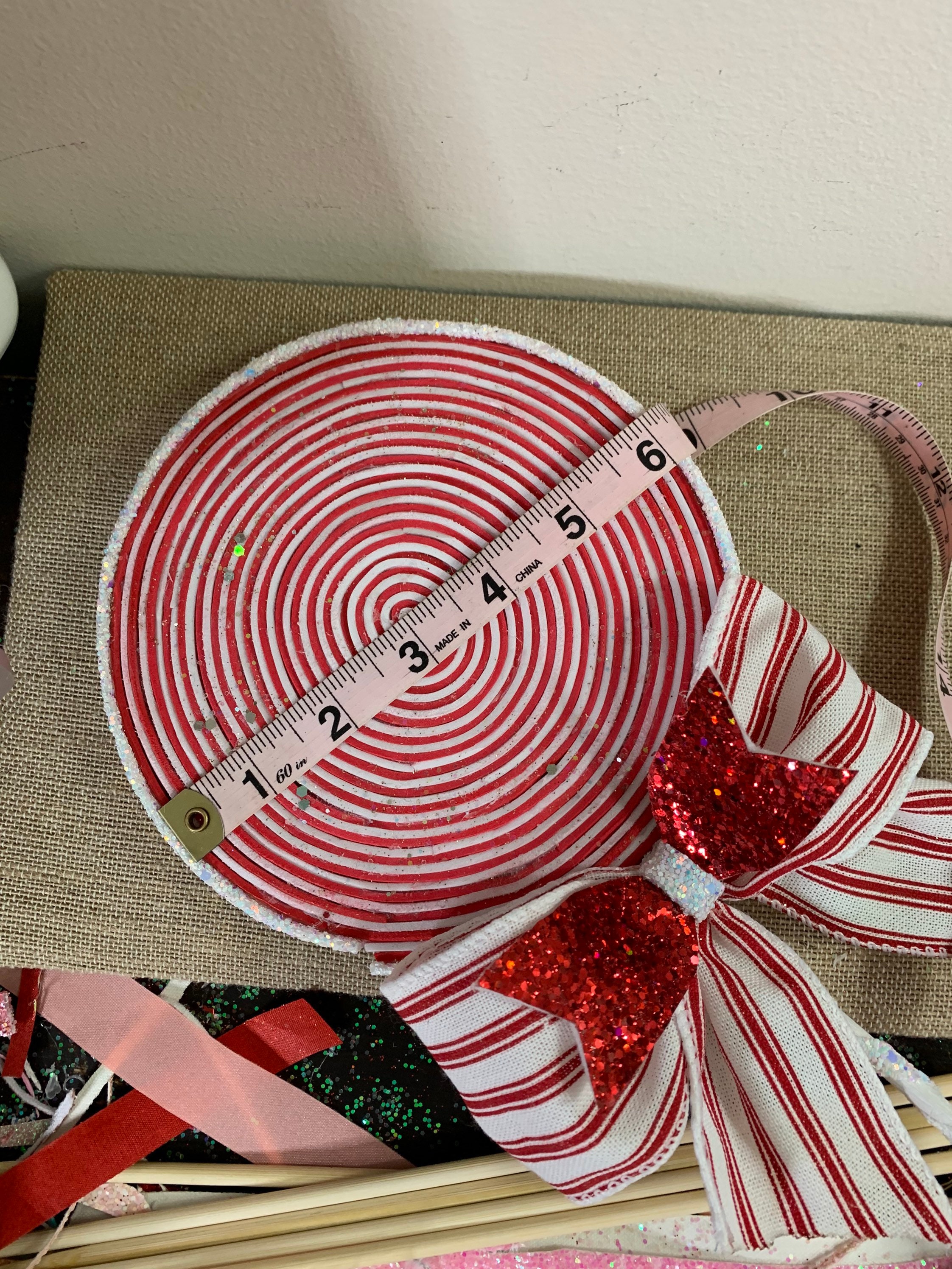 Large faux lollipop party decor