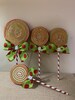 Grinch Faux lollipop wreath attachments faux candy embellishments Christmas decor ornaments