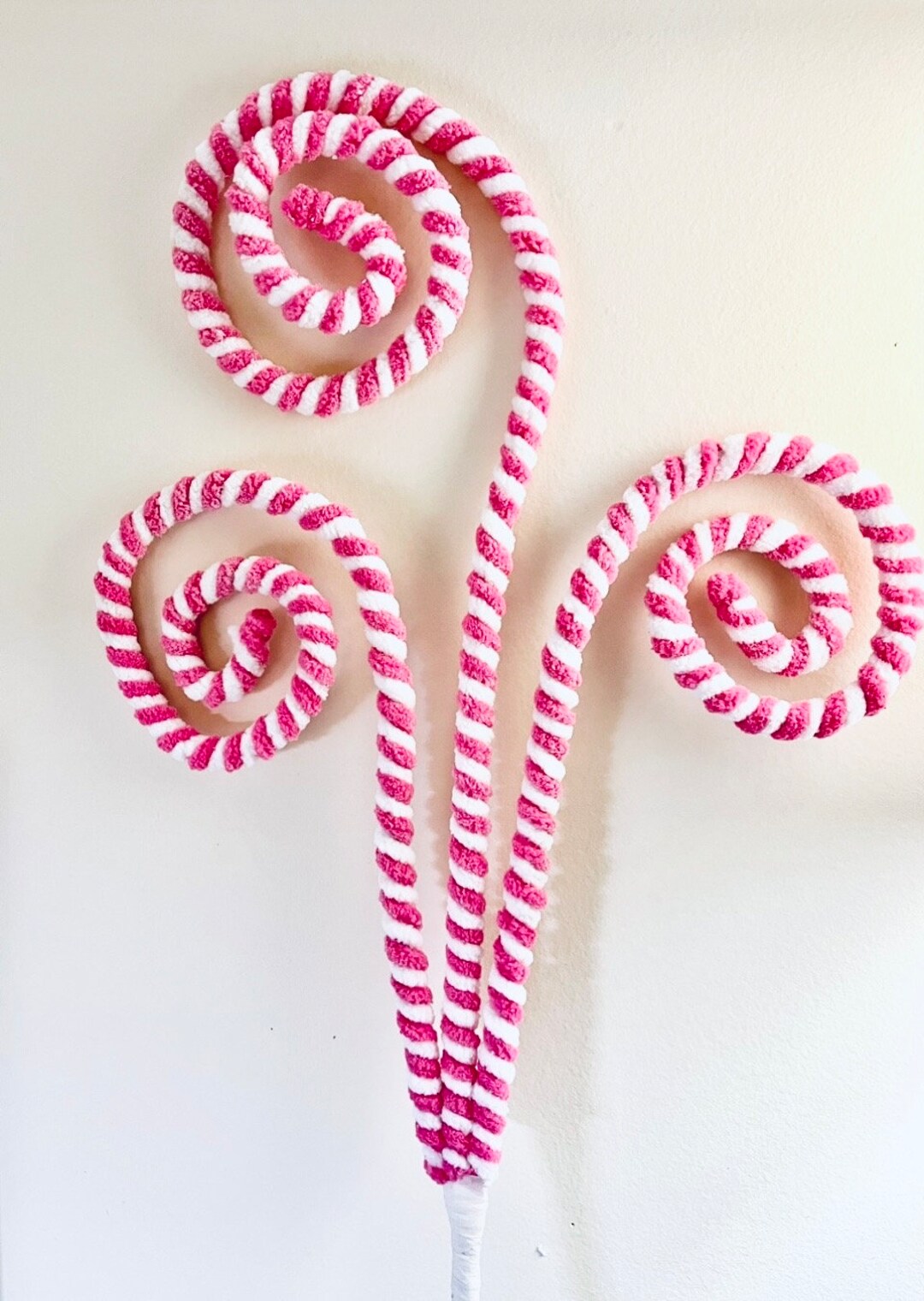 Faux Candy Pink & White Swirl Pick Candy Land Tree Topper Tree Etsy