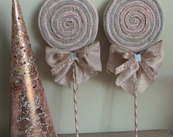 Faux candy lollipops, wreath attachments, candy land, party decor, party favors embellishment Christmas decor,ornaments