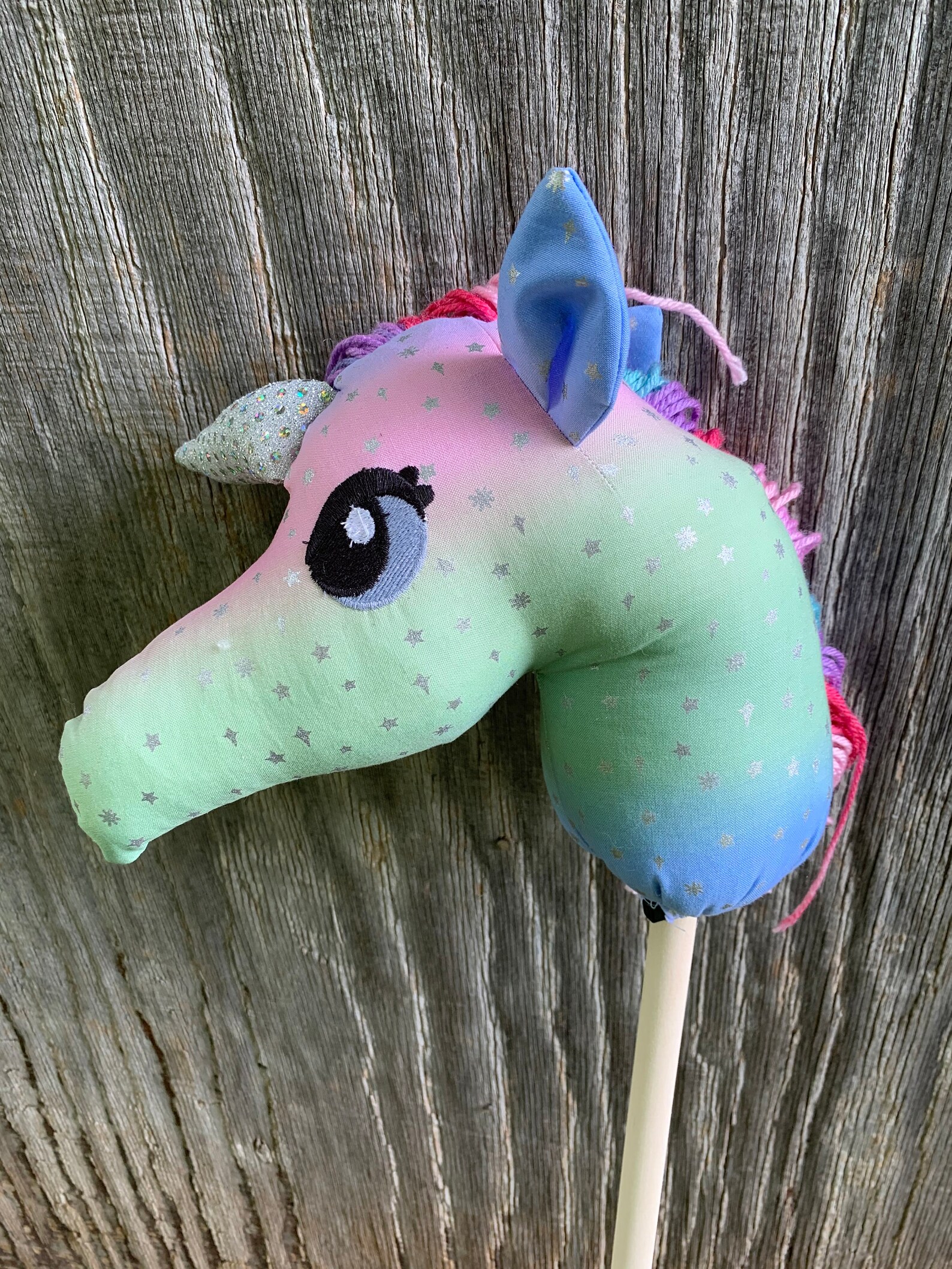 Ombre Unicorn Stick Pony Stick Horse Hobby Horse Ride on toy Etsy