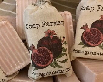 Pomegranate + Tallow Soap, Organic Goat Milk, Natural, Unscented Handmade Soap Bars