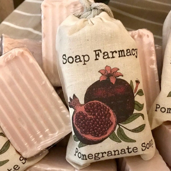 Pomegranate and Tallow Soap, Organic Goat Milk Natural Unscented Handmade