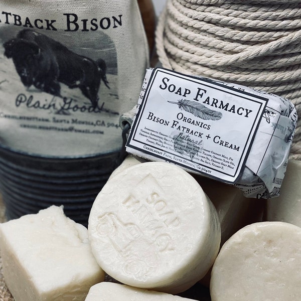 Goat Milk and Bison Tallow Soap. Creamy Moisturizing Handcrafted