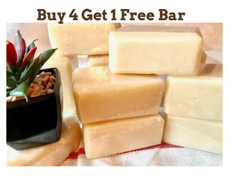 Goat Milk Soap, Handcrafted Creamy Organic Buy 4 Get 1 Free (5) and Save