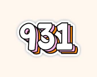 931 Tennessee Area Code Sticker | Laptop | Water bottle | iPhone | Aesthetic | Gift