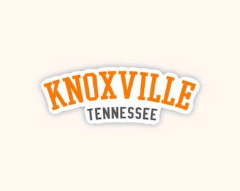 Knoxville Tennessee Collegiate Sticker Gray/Orange | Football | Laptop | Water bottle | iPhone | Aesthetic | Gift