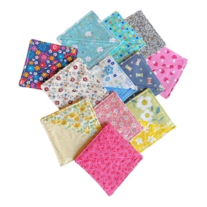 Set of 3 fabric corner bookmarks grab bag
