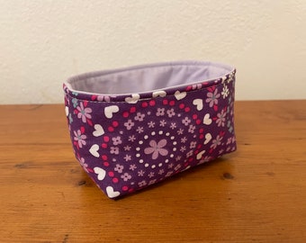 Mini cotton fabric basket desk top organizer storage gift box