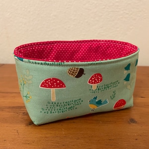Mini cotton fabric basket desk top organizer storage bin gift box