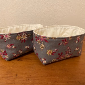 Mini cotton fabric basket desk top organizer storage bin gift box