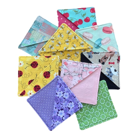 Set of 5 Fabric Corner Bookmarks Grab Bag - Etsy