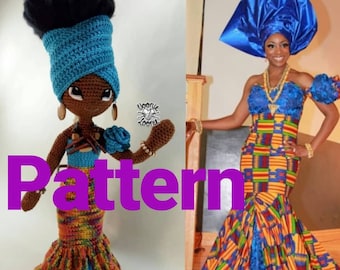 Jamila Zahara Crochet doll pattern, amigurumi doll pattern, crochet toy pattern, DIY pattern, pattern on English, US terminology