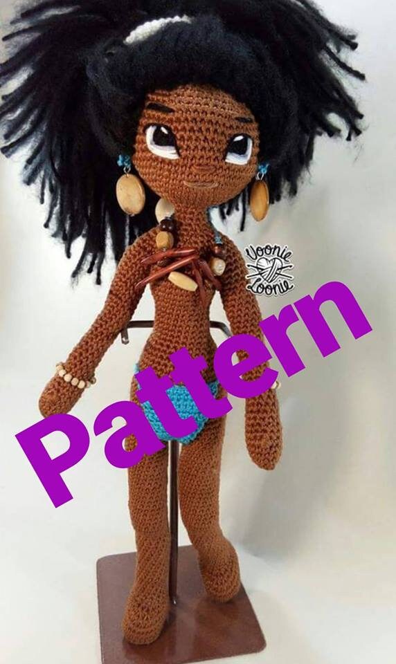 15 Fascinating Crochet Art Dolls and Figures 12 Jamila Zahara Body Pattern Only