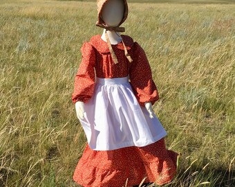 Robe pionnière pour fille costume inspiré de la petite maison