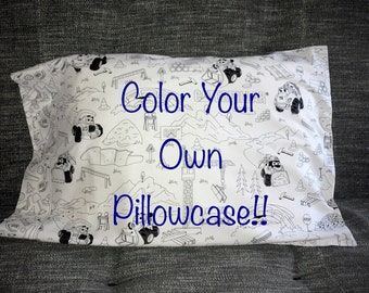 Truck Pillowcase Color Your Own Pillowcase Pillow Cover Boys Trucks Boys Room Toy Truck Little Boys Birthday Pillow Case Pillowcover