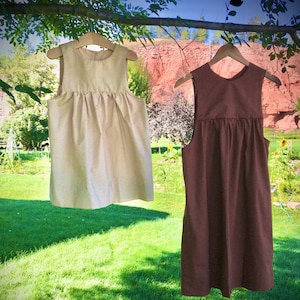 Colored Prairie Pinafore Girls Little House On The Prairie Girls Laura Ingalls Wilder Apron Pioneer Aprons Colonial Anne Of Green Gables