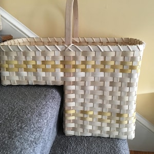 Handwoven Stair Basket with Handles: Staircase Storage Tote
