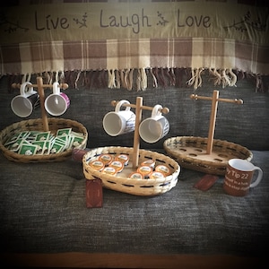 Custom Coffee Mug Tree and Pod Basket: Kitchen Organizer