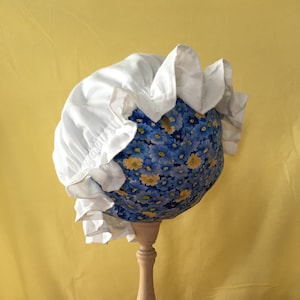 Solid White Flannel Prairie Night Cap Doll/Child/Adult Mob Cap Sleeping Bonnet Little House On The Prairie Cap Laura Mary Caroline Ingalls
