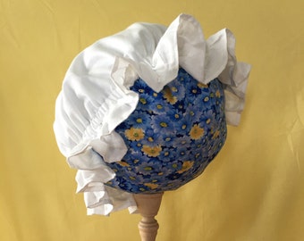 Solid White Prairie Night Cap Child/Adult Mob Cap Sleeping Bonnet Little House On The Prairie Night Cap Laura Mary Caroline Ingalls Easter