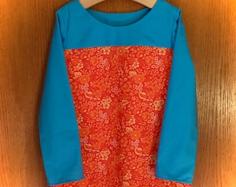 Meisjes jurk maat 10/12 Gloednieuwe oranje bloemen oranje paisley jurk meisje bescheiden meisjes kleding jurk bescheiden jurk alledaagse preteen meisje