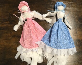 Historical Rag Doll Church Doll Girls Doll Girl Birthday Gift Christmas Doll Easter Bonnet Girls Church Rag Dolls Bonnets Reenactment Doll