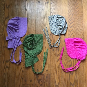 Bonnet adulte personnalisé avec pare-soleil pour le cou en option Déguisements de la petite maison dans la prairie pionnier adulte Bonnet pare-soleil adulte VOUS CHOISISSEZ LE TISSU