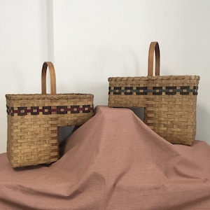 Handmade Woven Stair Basket: Walnut-Sealed Step Storage Tote