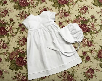 Vestido histórico personalizado para bebé: estilo pionero de la década de 1860, auténtico vestido de la Guerra Civil.