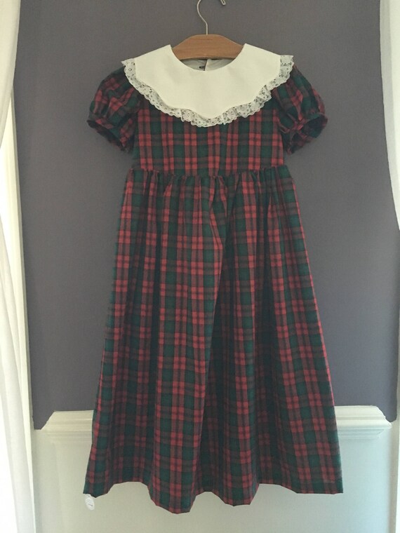 red and green plaid christmas dress