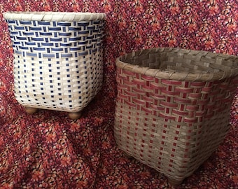 Custom Waste Paper Basket Woven Waste Basket Storage Trash Can Trash Bin Basket Office Basket Desk Basket | Magazine Stand storage basket