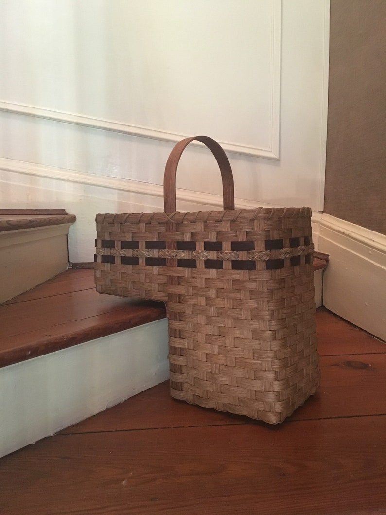 Cesta de escalera de nogal Custom Staircase Basket Stair Stair Etsy