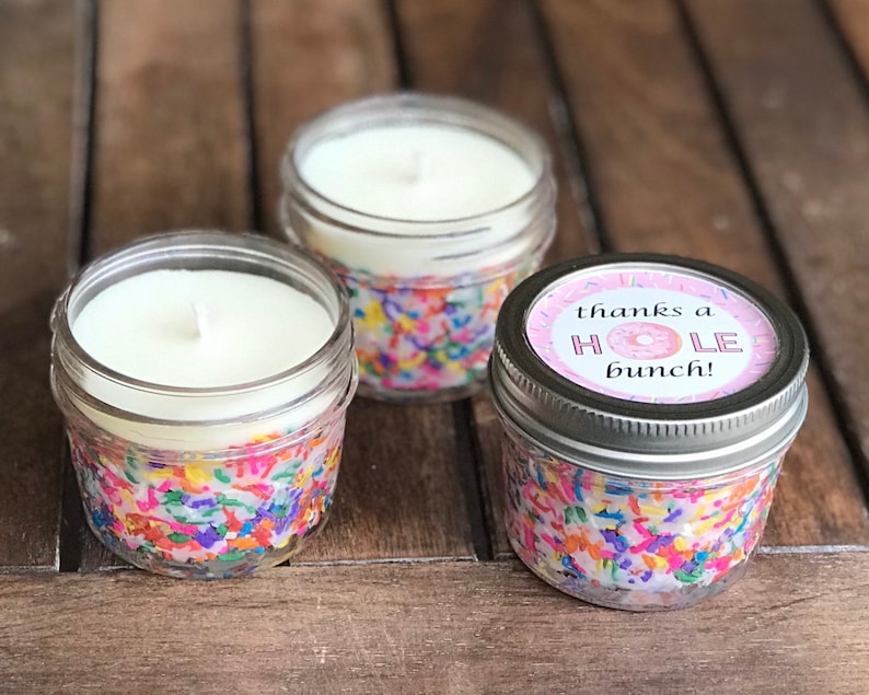 Bulk Baby Shower Candle Favors, Rainbow Baby Sprinkle Candles, Donut Party Candle Favors, Gender Neutral Baby Shower Candles image 7