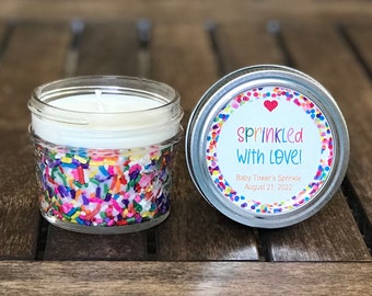 Bulk Baby Shower Candle Favors, Rainbow Baby Sprinkle Candles, Donut Party Candle Favors, Gender Neutral Baby Shower Candles