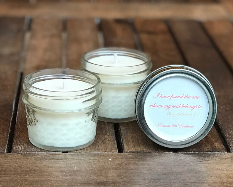 Personalized Wedding Candle Favors Custom Wedding Candles Etsy