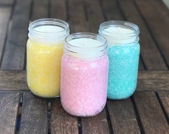 16 oz Custom Candles in Any Color with Personalized Labels, Special Gift Candles, Vanilla Scented Premium Soy Wax Candle in Mason Jar