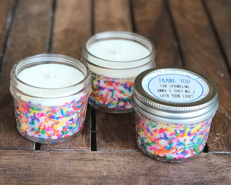 Bulk Baby Shower Candle Favors, Rainbow Baby Sprinkle Candles, Donut Party Candle Favors, Gender Neutral Baby Shower Candles image 6