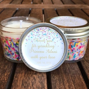 Bulk Baby Shower Candle Favors, Rainbow Baby Sprinkle Candles, Donut Party Candle Favors, Gender Neutral Baby Shower Candles image 9