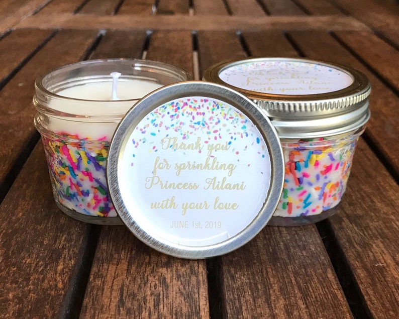 Bulk Baby Shower Candle Favors, Rainbow Baby Sprinkle Candles, Donut Party Candle Favors, Gender Neutral Baby Shower Candles image 9