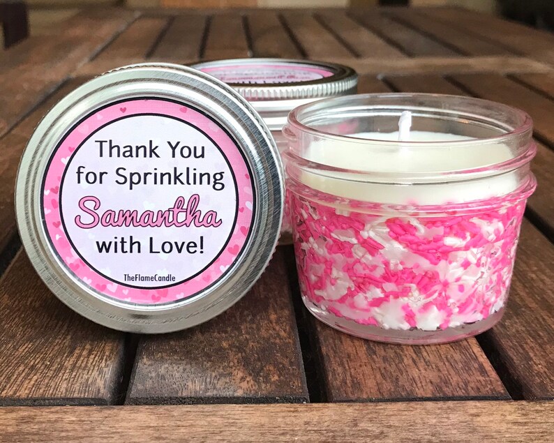 Bridal Shower Candle Favors in Any Color With Personalized Etsy