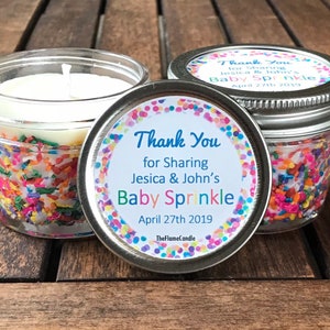 Bulk Baby Shower Candle Favors, Rainbow Baby Sprinkle Candles, Donut Party Candle Favors, Gender Neutral Baby Shower Candles image 4