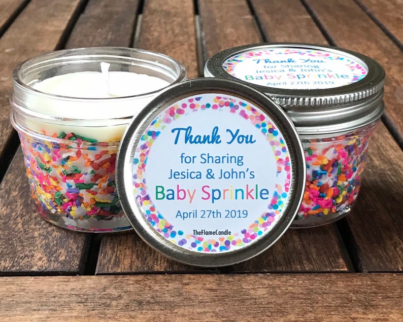 Bulk Baby Shower Candle Favors, Rainbow Baby Sprinkle Candles, Donut Party Candle Favors, Gender Neutral Baby Shower Candles image 4