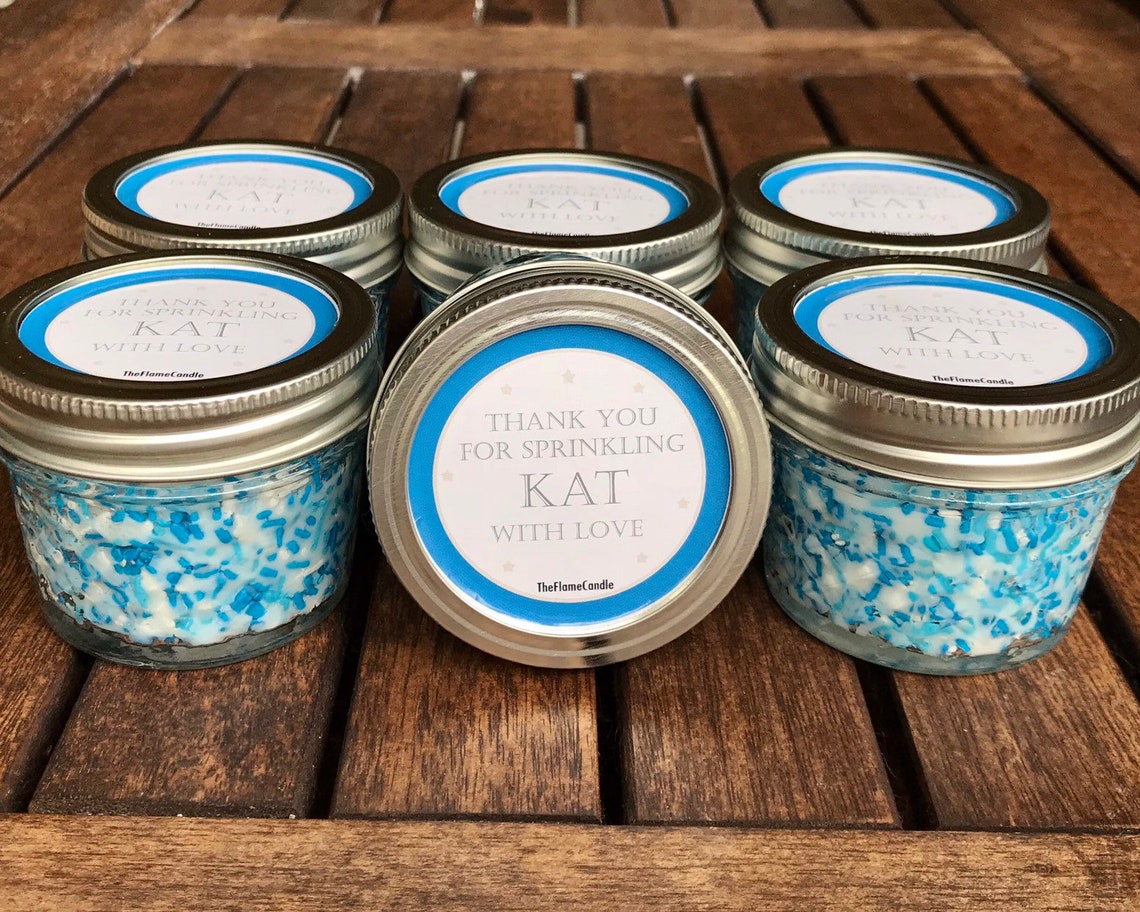 Baby Boy Shower Candle Favors Baby Boy Sprinkle Candle Etsy