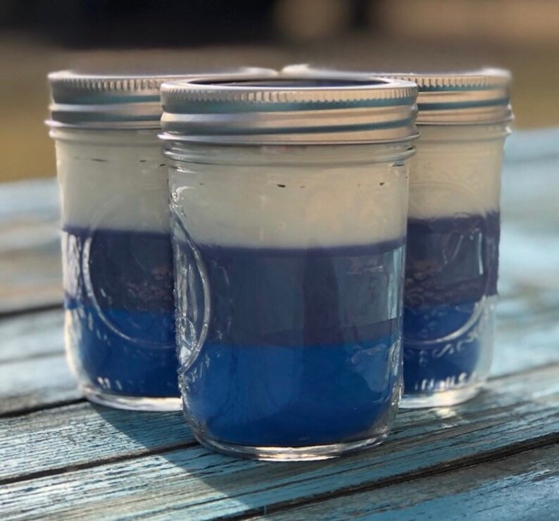 8 Oz Custom Colorful Layered Candle in Any Colors Vanilla Etsy