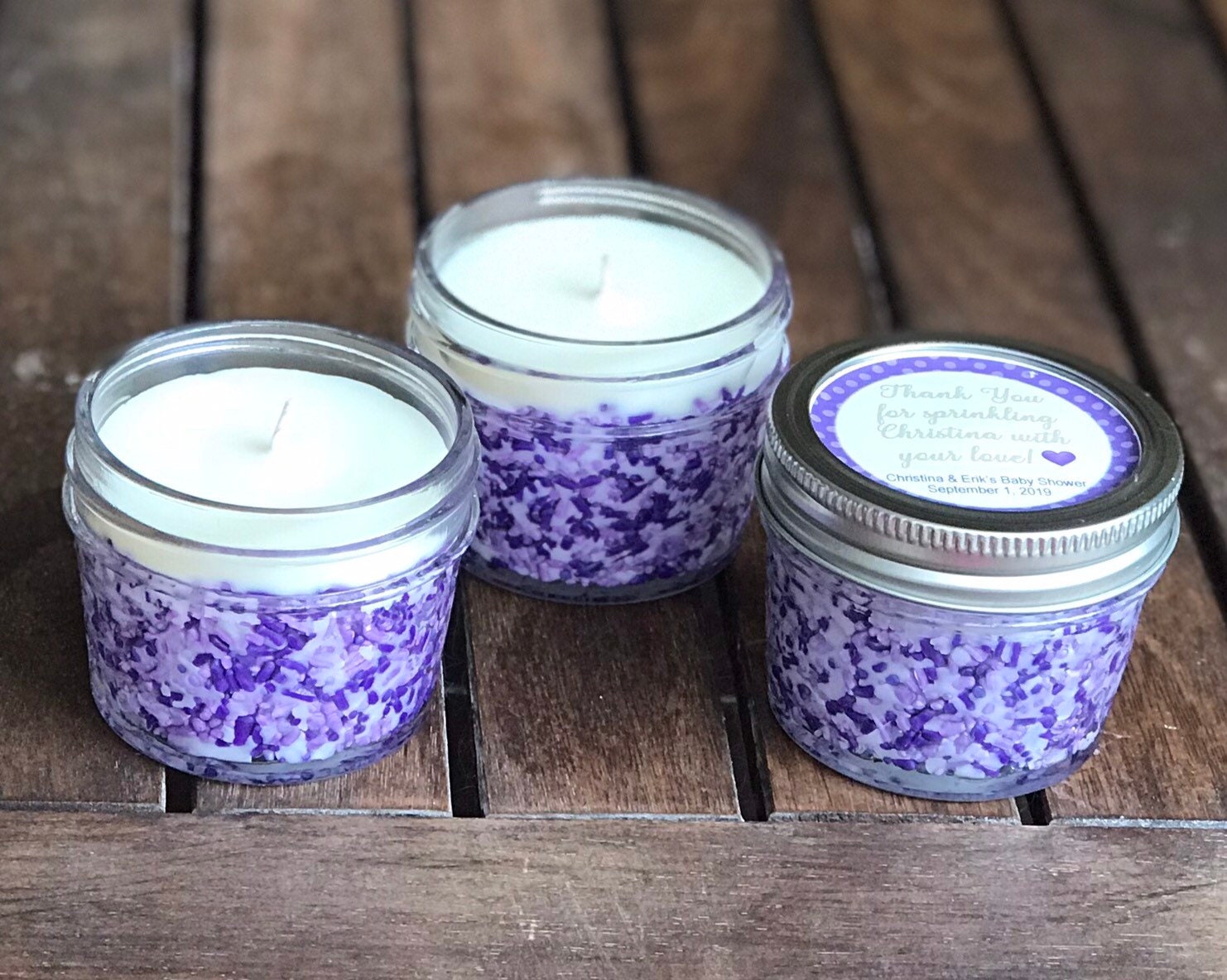 Bulk Custom Candles in Any Color Personalized Candle Party Etsy