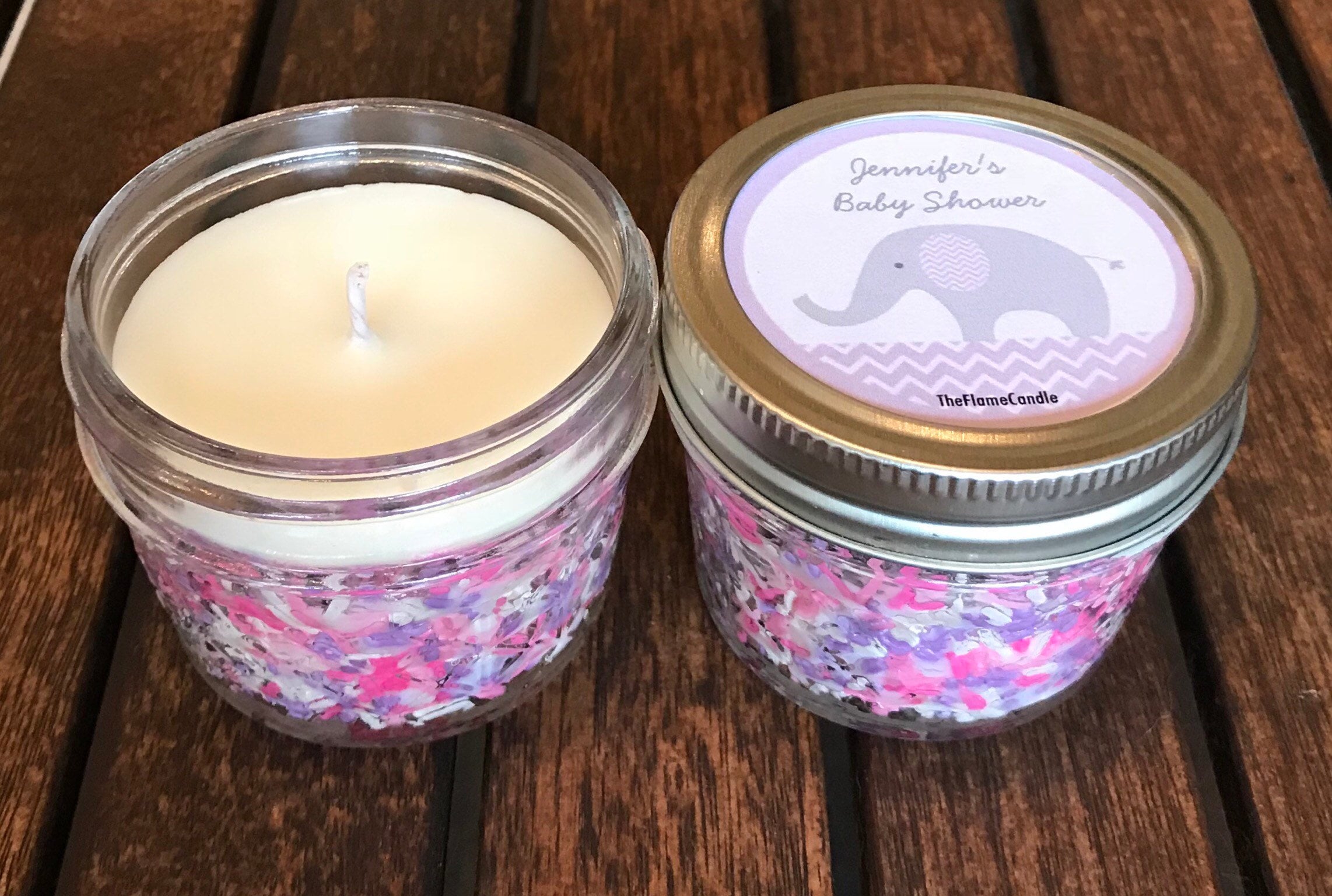 Elephant Baby Shower Candle Favors Baby Sprinkle Candle Etsy