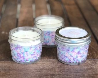 Pastel Baby Shower Candle Favors, Birthday Cake Scented Baby Pink Blue Lavender Sprinkles, Ice Cream Sprinkle Party Favors, Unicorn Candles