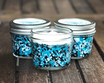 4 oz Custom Vanilla Candles in Any Color, Custom Candle Party Favors, Baby Sprinkle Favors, Baby Shower Favors, Mason Jar Candle Favors